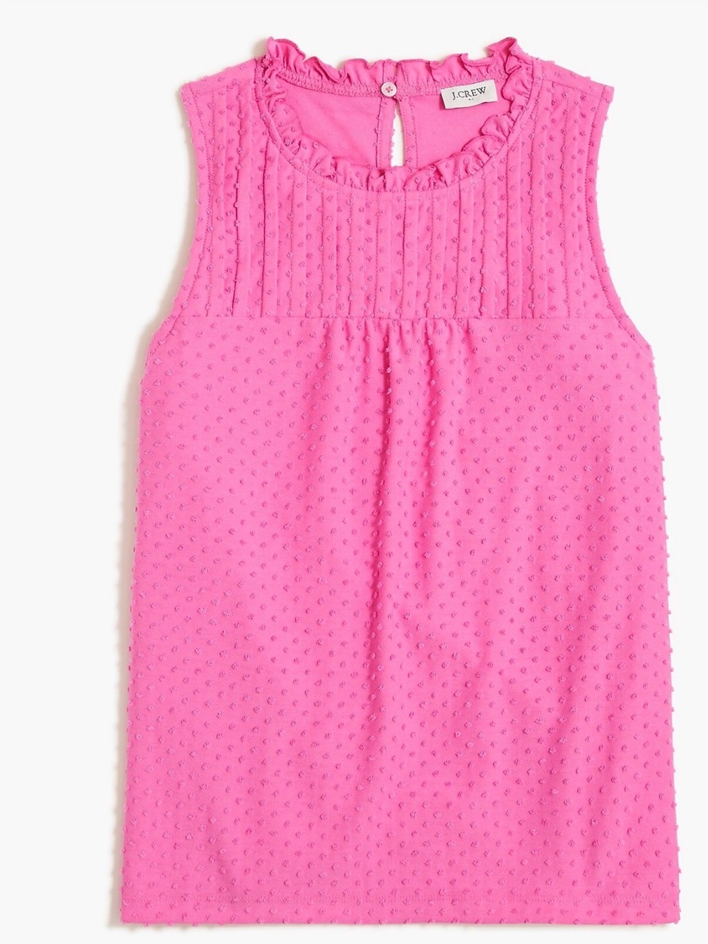 J CREW Clip dot tank top in Wild Azalea Size XL